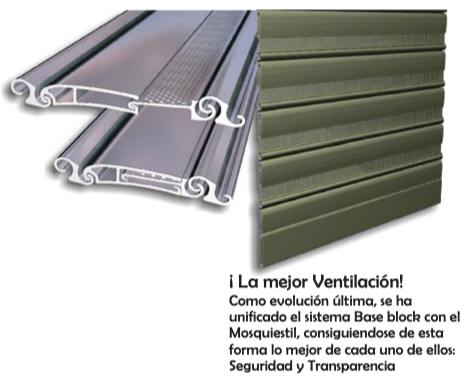 Lama persiana microperforada